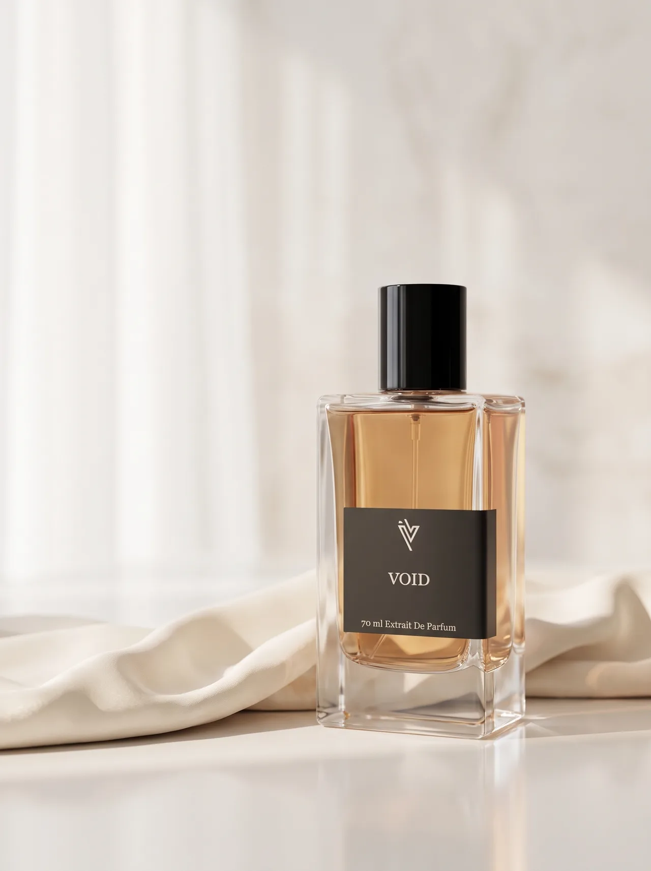 IVPERFUME VOID extrait de parfum in soft daylight, crafted in Abu Dhabi